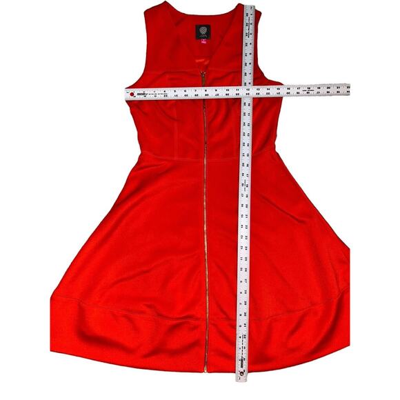 Vince Camuto‎ Orange Sleeveless Full Zip Dress Size 4 Polyester & Spandex Euc - Picture 9 of 11